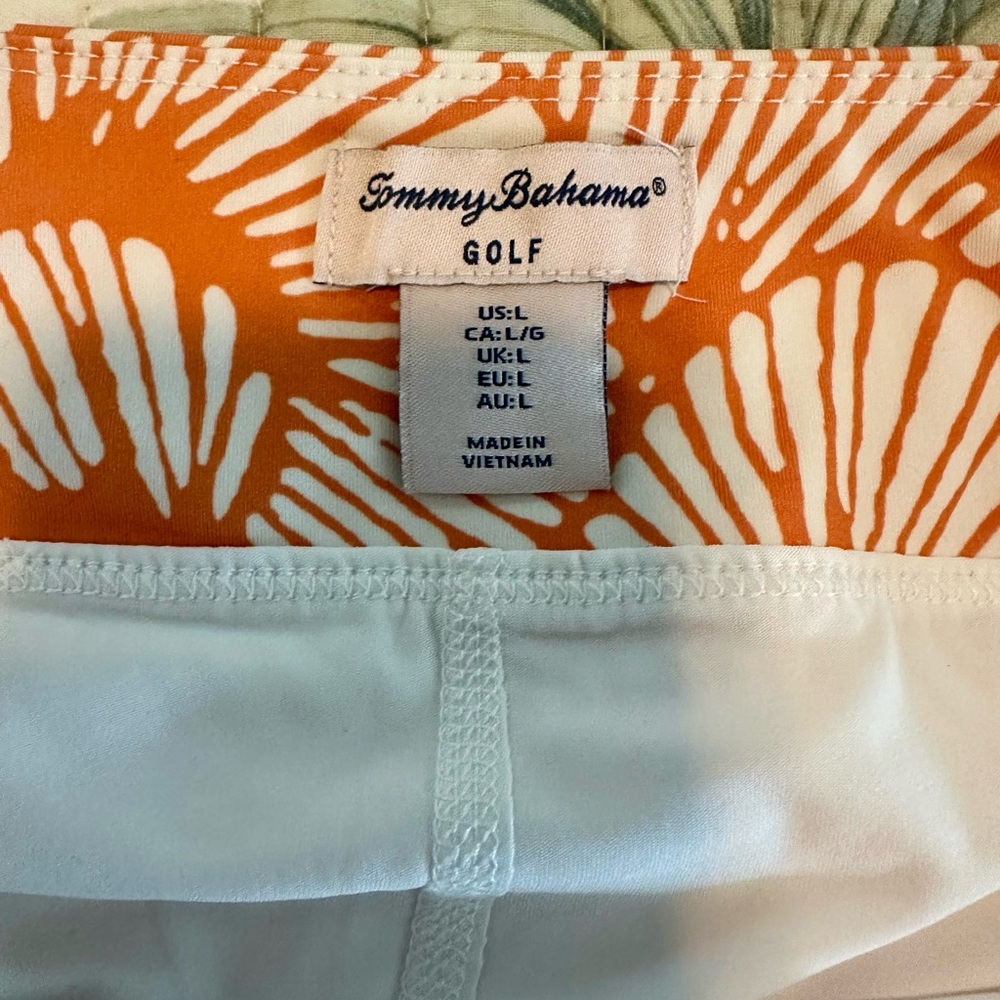 Tommy Bahama Vibrant Orange and White Golf Skort - Picture 2 of 5